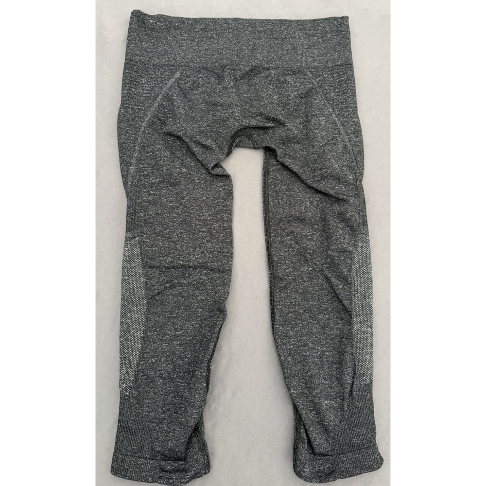 Athleta Seamless Crop Leggings Womens Small Heathered Gray Breakthrough Athletic